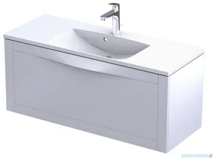 Oristo Skagen szafka z umywalką wisząca 119x50x45 biały mat OR49-SD1S-120-2/UME-AM-120-92-C | - Szafki łazienkowe - miniaturka - grafika 1