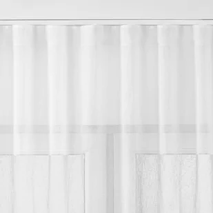 Firana KRESZ kolor biały styl klasyczny taśma wave taśma wave transparentna 7 cm woal gnieciony 140x140 homede - SCURT/HOM/KRESZ - Firany - miniaturka - grafika 1