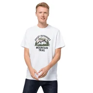 Koszulki męskie - Koszulka z nadrukiem JW MOUNTAIN TRAIL T M white rush - S - miniaturka - grafika 1