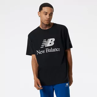 Koszulki męskie - Koszulka New Balance MT21529BK - czarna - grafika 1