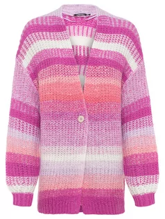 Swetry damskie - Olsen Kardigan Cora 11003965 Różowy Regular Fit - grafika 1