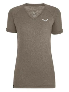 Salewa Koszulka funkcyjna "Puez Mel Dry" w kolorze khaki - Koszulki sportowe damskie - miniaturka - grafika 1