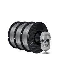 Filamenty i akcesoria do drukarek 3D - filament do drukarek 3D, materiał PETG, szybka wysyłka, 3 kg srebra - miniaturka - grafika 1
