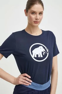 Koszulki sportowe damskie - Mammut t-shirt sportowy Mammut Core kolor granatowy - grafika 1