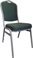 Fotele i krzesła biurowe - Krzesło Vega bankietowe konferencyjne stelaż szary Alto Zieleń - miniaturka - grafika 1