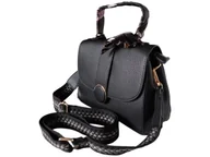 Torebki damskie - Torebka Damska, Miejska Mała Listonoszka Na Ramię, Kolor Czarny - miniaturka - grafika 1