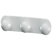 Wieszaki łazienkowe - Wieszak listwa 3-hakowa biały - miniaturka - grafika 1