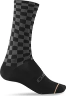 Skarpety termoaktywne - Giro Skarpety GIRO COMP RACER HIGH RISE checkered peach roz. M 40-42 - miniaturka - grafika 1