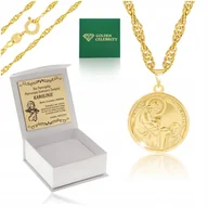 Biżuteria dla dzieci - ZŁOTY ŁAŃCUSZEK PAMIĄTKA PIERWSZEJ KOMUNII ŚWIĘTEJ - miniaturka - grafika 1