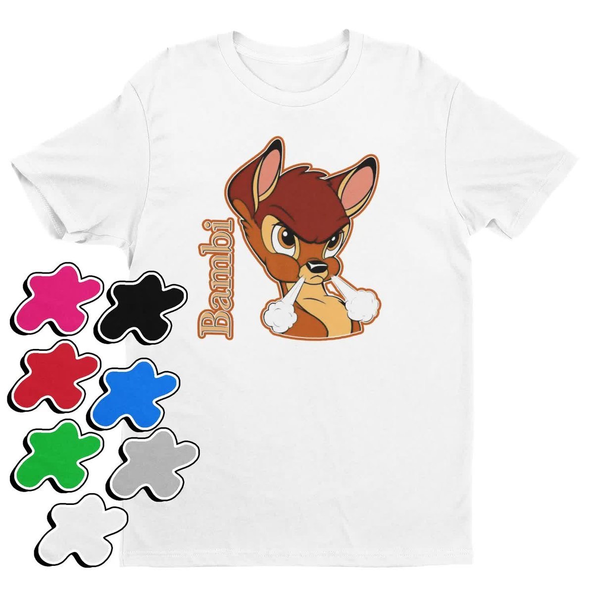 Koszulka T-Shirt Dziecięca Z Nadrukiem Bambi Tuptuś Dziewczynki -M 134-140