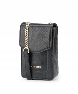 Mini Mała Torebka Damska Listonoszka Z Łańcuszkiem PUCCINI Czarna BML059T-1 - Torebki damskie Mini Mała Torebka Damska Listonoszka Z Łańcuszkiem PUCCINI Czarna BML059T-1 - Torebki damskie - miniaturka - grafika 1