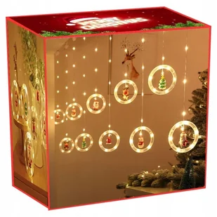 GIRLANDA ŚWIĄTECZNA NA DRZWI BALKON OKNO ZEWNĄTRZ GWIAZKI 300CM PREMIUM - Lampy ogrodowe - miniaturka - grafika 1