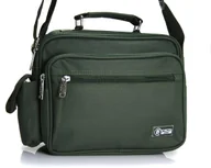 Torby męskie - Torba męska do pracy mała Bellugio - ciemnozielona - miniaturka - grafika 1