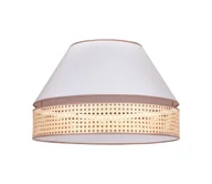 Lampy sufitowe - Duolla - Lampa sufitowa AVIGNON 1xE27/15W/230V śr. 50 cm biały/rattan - miniaturka - grafika 1