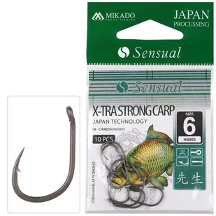 MIKADO Haczyk Sensual X-tra Strong Carp nr 8 Db - Inne akcesoria dla wędkarzy - miniaturka - grafika 1
