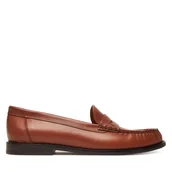 Mokasyny damskie - Mokasyny Polo Ralph Lauren Calfskin Penny Loafer 818961942001 Brązowy - miniaturka - grafika 1