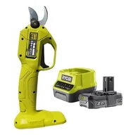 Nożyce i sekatory - Sekator akumulatorowy RYOBI RY18SCA-0 + Akumulator RYOBI ONE+ RC18120-120 2Ah 18V + ładowarka - miniaturka - grafika 1