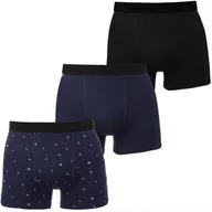 Majtki męskie - Bokserki męskie majtki bawełniane marynarski wzór 3-pak XXL - miniaturka - grafika 1