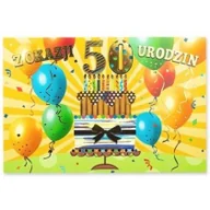 Kartki okolicznościowe i zaproszenia - Karnet B6 Urodziny 50 - Pan Dragon - miniaturka - grafika 1