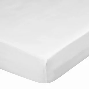 Wysokie prześcieradło satynowe z gumką białe 220x200+30cm - Prześcieradła - miniaturka - grafika 1