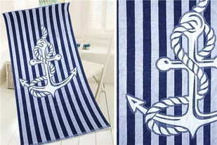 Ręcznik Plażowy 90x170 Marine Gray Greno - Ręczniki - miniaturka - grafika 1