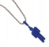 Wisiorki - Naszyjnik wisiorek chain Billie Eilish bad guy niebieski prezent - miniaturka - grafika 1