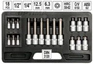 Klucze i nasadki - Yato Klucze trzpieniowe Torx T10 - T60 mm 18 części - miniaturka - grafika 1