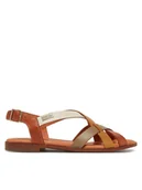 Sandały damskie - Pikolinos Sandały W0X-0556C6 Brązowy - miniaturka - grafika 1