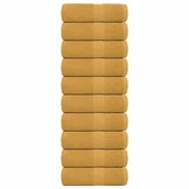 Ręczniki - vidaXL Ręczniki mydlane 10 szt. Złote 30x30 cm 360 gsm 100% bawełna - miniaturka - grafika 1