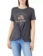 Koszulki i topy damskie - ONLY Onlpalmie Reg Twist S/S Top Box JRS T-Shirt damski, czarny/nadruk: palm, XS - miniaturka - grafika 1