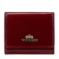 Portfele - Damski portfel ze skóry naturalnej lakierowanej czerwony - miniaturka - grafika 1