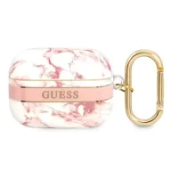 Akcesoria do słuchawek - Guess GUAPHCHMAP AirPods Pro cover różowy/pink Marble Strap Collection - miniaturka - grafika 1