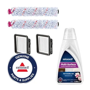 Zestaw akcesoriów BISSELL CrossWave | 2 x wałek szczotkowy | 2 x filtry | 1 x 1 litr środka czyszczącego Multi Surface - Akcesoria do odkurzaczy - miniaturka - grafika 1