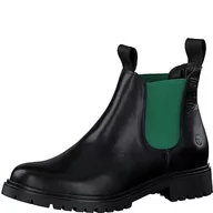 Kozaki damskie - Tamaris Damskie 1-1-25070-41 modne kozaki, BLK LEA./zielone, 39 EU, Blk Lea Green, 39 EU - miniaturka - grafika 1