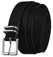 Paski - Pasek damski do spodni PETERSON klasyczny srebrna klamra casual do sukienki elegancki czarny - miniaturka - grafika 1