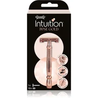 Maszynki do golenia i wkłady - Wilkinson Intuition Rose Gold klasyczna maszynka do golenia dla kobiet z wymiennymi żyletkami rączka + 10 żyletek - miniaturka - grafika 1