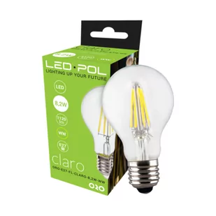 Żarówka Filament LED ORO-E27-FL-CLARO-8,2W-WW - Żarówki LED - miniaturka - grafika 1