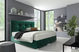 Łóżko kontynentalne pikowane Harry 2 180x200 Zielone - Łóżka - miniaturka - grafika 1