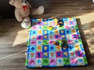 Maty piankowe - Mata  do zabawy i materac do kojca 2 w 1  100x100x6cm - miniaturka - grafika 1