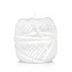 Świeca ozdobna MOTEK kolor BIAŁY - Świece - miniaturka - grafika 1
