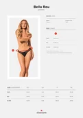 Majtki damskie - Obsessive Bella Rou - Figi , Czarny Wariant/Rozmiar: XS/S  << DYSKRETNIE   |   DOSTAWA 24h   |  GRATISY - miniaturka - grafika 1