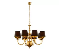 Lampy sufitowe - Jupiter 1952 - Żyrandol na łańcuchu BATUMI 8xE27/40W/230V czarny/mosiądz - miniaturka - grafika 1
