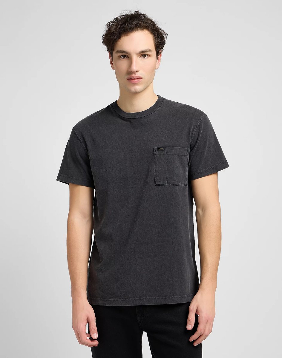 Koszulka T-Shirt Męski Lee 112334746 Relaxed Pocket Tee Washed Black M
