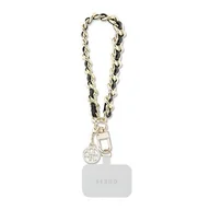 Etui i futerały do telefonów - Guess GUOUCHSAMC4K Universal Hand Strap czarny/black Saffiano Chain 4G Charm - miniaturka - grafika 1