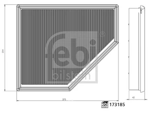 Filtr powietrza Febi Bilstein 173185 - Filtry powietrza - miniaturka - grafika 1