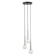 Lampy sufitowe - Wisząca lampa kaskadowa Daisy 40764 Sigma bańki metalowa srebrna biała - miniaturka - grafika 1