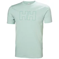 Koszulki sportowe męskie - Koszulka męska Helly Hansen Tech Logo T-Shirt Rozmiar: XXL / Kolor: jasnozielony - miniaturka - grafika 1