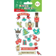 Zeszyty szkolne - Naklejki Xmas 10x20cm Happy Color - miniaturka - grafika 1