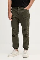 Spodnie męskie - Alpha Industries spodnie bawełniane męskie kolor zielony w fasonie cargo 258204.136 - miniaturka - grafika 1