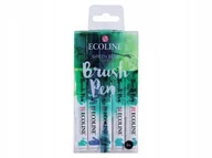 Kredki, ołówki, pastele i pisaki - Talens Ecoline Brush Pen zestaw 5 Green blue 11509909 - miniaturka - grafika 1